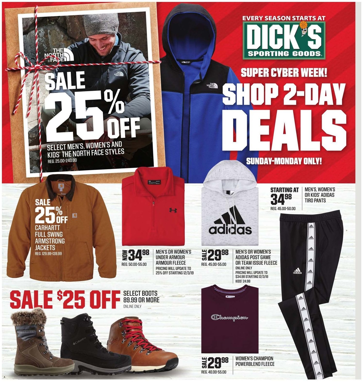 Whats new at dick's sporting goods for northface jackets