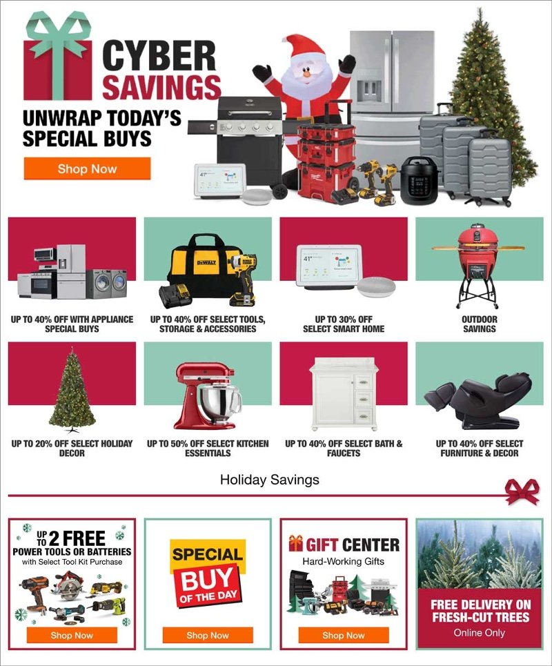 Home Depot Cyber Monday 2019 Page 1