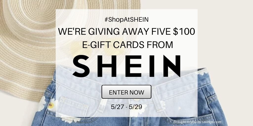 GIVEAWAY: Enter to Win a $100 Gift Card to SheIn Fashion - 5 WINNERS -  MyStyleSpot