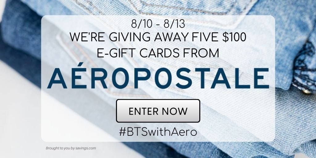 Savings.com #BTSwithAero Giveaway