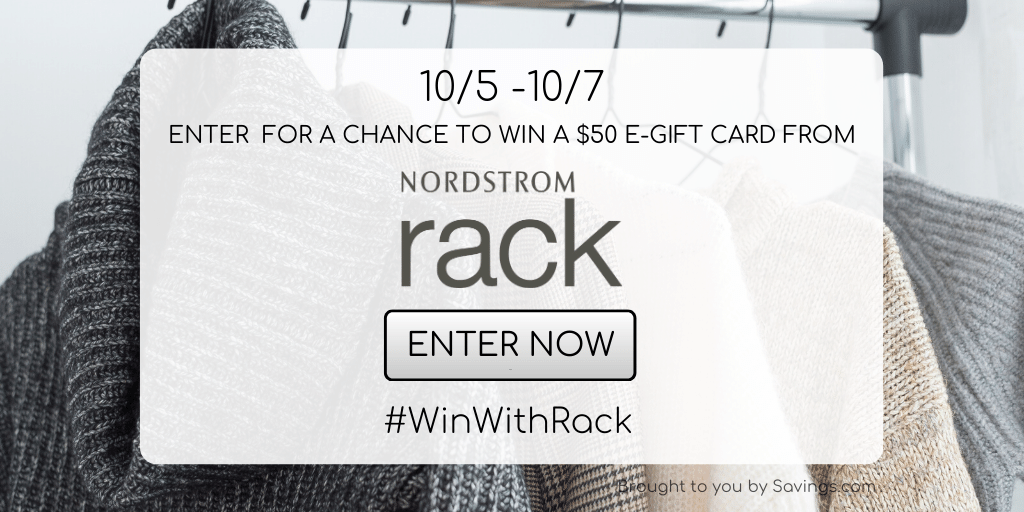 Win a $50 e-gift card from Nordstrom Rack!
