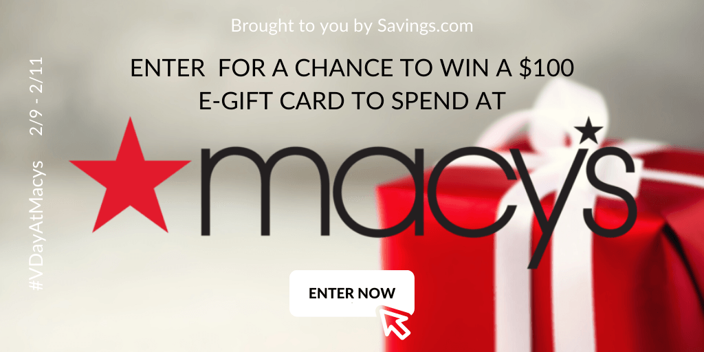 Savings.com #VDayAtMacys Sweepstakes