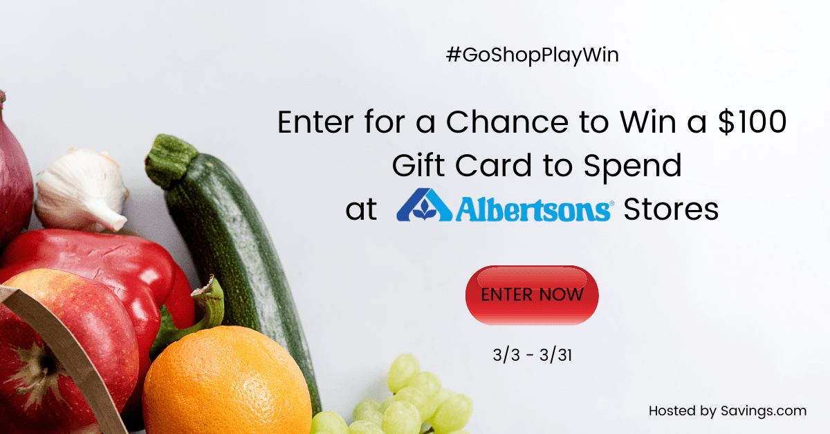 Win a $100 gift card to spend at Albertsons Companies stores!