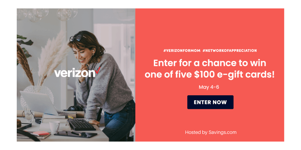 🎁$100 Verizon Gift Card Giveaway (5 winners)