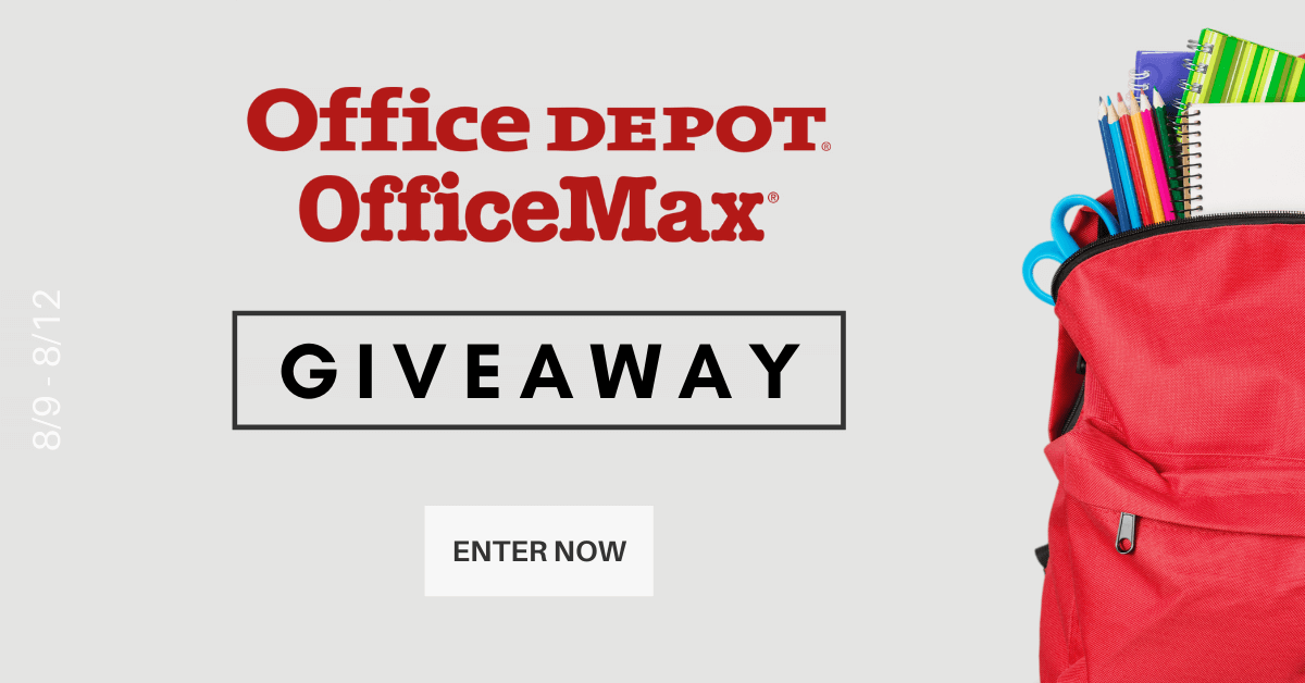 Enter for a chance to win a $100 e-gift card to spend at Office Depot Office Max!