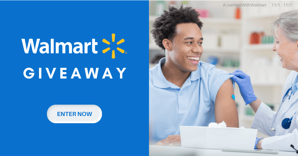 Win a $100 e-gift card from Walmart.
